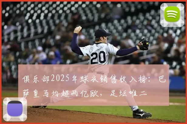 俱乐部2025年球衣销售收入榜:巴萨皇马均超两亿欧,足坛唯二
